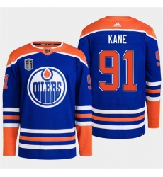 Men Edmonton Oilers 91 Evander Kane Royal 2024 Stanley Cup Final Patch Stitched Jersey Men Edmonton Oilers 91 Evander Kane Royal 2024 Stanley Cup Final Patch Stitched Jersey