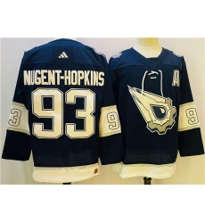 Men Edmonton Oilers 93 Ryan Nugent Hopkins Navy White Stitched Jersey Men Edmonton Oilers 93 Ryan Nugent Hopkins Navy White Stitched Jersey