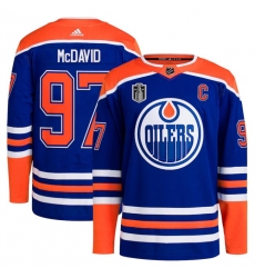 Men Edmonton Oilers 97 Connor McDavid Royal 2024 Stanley Cup Final Patch Stitched Jersey Men Edmonton Oilers 97 Connor McDavid Royal 2024 Stanley Cup Final Patch Stitched Jersey