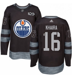 Mens Adidas Edmonton Oilers 16 Jujhar Khaira Authentic Black 1917 2017 100th Anniversary NHL Jersey Mens Adidas Edmonton Oilers 16 Jujhar Khaira Authentic Black 1917 2017 100th Anniversary NHL Jersey