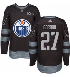 Mens Adidas Edmonton Oilers 27 Boyd Gordon Authentic Black 1917 2017 100th Anniversary NHL Jersey Mens Adidas Edmonton Oilers 27 Boyd Gordon Authentic Black 1917 2017 100th Anniversary NHL Jersey