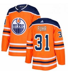 Mens Adidas Edmonton Oilers 31 Grant Fuhr Authentic Orange Home NHL Jersey Mens Adidas Edmonton Oilers 31 Grant Fuhr Authentic Orange Home NHL Jersey
