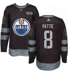 Mens Adidas Edmonton Oilers 8 Ty Rattie Authentic Black 1917 2017 100th Anniversary NHL Jersey Mens Adidas Edmonton Oilers 8 Ty Rattie Authentic Black 1917 2017 100th Anniversary NHL Jersey
