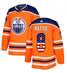 Mens Adidas Edmonton Oilers 8 Ty Rattie Authentic Orange USA Flag Fashion NHL Jersey Mens Adidas Edmonton Oilers 8 Ty Rattie Authentic Orange USA Flag Fashion NHL Jersey