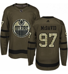 Mens Adidas Edmonton Oilers 97 Connor McDavid Authentic Green Salute to Service NHL Jersey Mens Adidas Edmonton Oilers 97 Connor McDavid Authentic Green Salute to Service NHL Jersey