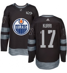 Oilers #17 Jari Kurri Black 1917 2017 100th Anniversary Stitched NHL Jersey Oilers #17 Jari Kurri Black 1917 2017 100th Anniversary Stitched NHL Jersey
