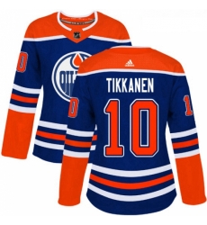 Womens Adidas Edmonton Oilers 10 Esa Tikkanen Authentic Royal Blue Alternate NHL Jersey Womens Adidas Edmonton Oilers 10 Esa Tikkanen Authentic Royal Blue Alternate NHL Jersey