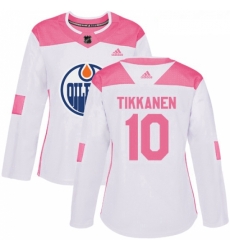 Womens Adidas Edmonton Oilers 10 Esa Tikkanen Authentic WhitePink Fashion NHL Jersey Womens Adidas Edmonton Oilers 10 Esa Tikkanen Authentic WhitePink Fashion NHL Jersey