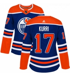 Womens Adidas Edmonton Oilers 17 Jari Kurri Authentic Royal Blue Alternate NHL Jersey Womens Adidas Edmonton Oilers 17 Jari Kurri Authentic Royal Blue Alternate NHL Jersey
