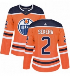 Womens Adidas Edmonton Oilers 2 Andrej Sekera Authentic Orange Home NHL Jersey Womens Adidas Edmonton Oilers 2 Andrej Sekera Authentic Orange Home NHL Jersey