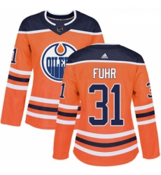 Womens Adidas Edmonton Oilers 31 Grant Fuhr Authentic Orange Home NHL Jersey Womens Adidas Edmonton Oilers 31 Grant Fuhr Authentic Orange Home NHL Jersey