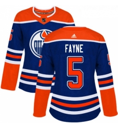 Womens Adidas Edmonton Oilers 5 Mark Fayne Authentic Royal Blue Alternate NHL Jersey Womens Adidas Edmonton Oilers 5 Mark Fayne Authentic Royal Blue Alternate NHL Jersey