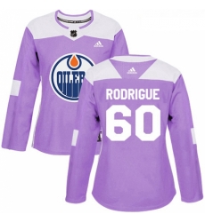 Womens Adidas Edmonton Oilers 60 Olivier Rodrigue Authentic Purple Fights Cancer Practice NHL Jersey Womens Adidas Edmonton Oilers 60 Olivier Rodrigue Authentic Purple Fights Cancer Practice NHL Jersey
