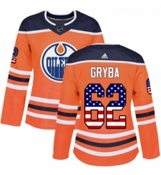 Womens Adidas Edmonton Oilers 62 Eric Gryba Authentic Orange USA Flag Fashion NHL Jersey Womens Adidas Edmonton Oilers 62 Eric Gryba Authentic Orange USA Flag Fashion NHL Jersey