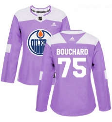 Womens Adidas Edmonton Oilers 75 Evan Bouchard Authentic Purple Fights Cancer Practice NHL Jersey Womens Adidas Edmonton Oilers 75 Evan Bouchard Authentic Purple Fights Cancer Practice NHL Jersey