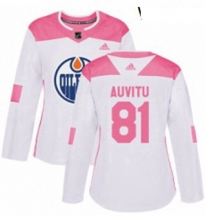 Womens Adidas Edmonton Oilers 81 Yohann Auvitu Authentic WhitePink Fashion NHL Jersey Womens Adidas Edmonton Oilers 81 Yohann Auvitu Authentic WhitePink Fashion NHL Jersey
