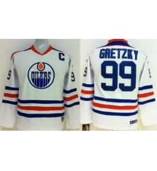 Kids Edmonton Oilers 99 Wayne Gretzky White NHL Jersey Kids Edmonton Oilers 99 Wayne Gretzky White NHL Jersey