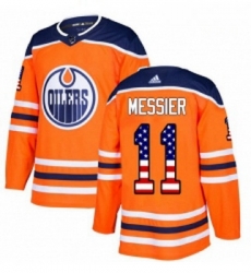 Youth Adidas Edmonton Oilers 11 Mark Messier Authentic Orange USA Flag Fashion NHL Jersey Youth Adidas Edmonton Oilers 11 Mark Messier Authentic Orange USA Flag Fashion NHL Jersey