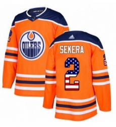 Youth Adidas Edmonton Oilers 2 Andrej Sekera Authentic Orange USA Flag Fashion NHL Jersey Youth Adidas Edmonton Oilers 2 Andrej Sekera Authentic Orange USA Flag Fashion NHL Jersey