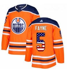 Youth Adidas Edmonton Oilers 5 Mark Fayne Authentic Orange USA Flag Fashion NHL Jersey Youth Adidas Edmonton Oilers 5 Mark Fayne Authentic Orange USA Flag Fashion NHL Jersey