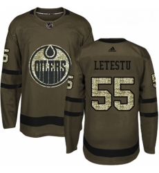 Youth Adidas Edmonton Oilers 55 Mark Letestu Authentic Green Salute to Service NHL Jersey Youth Adidas Edmonton Oilers 55 Mark Letestu Authentic Green Salute to Service NHL Jersey