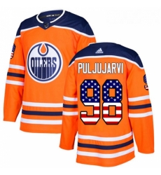 Youth Adidas Edmonton Oilers 98 Jesse Puljujarvi Authentic Orange USA Flag Fashion NHL Jersey Youth Adidas Edmonton Oilers 98 Jesse Puljujarvi Authentic Orange USA Flag Fashion NHL Jersey