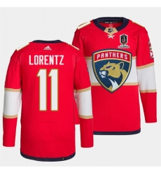 Men Florida Panthers 11 Steven Lorentz Red Home 2024 Stanley Cup Champions Stitched Jersey Men Florida Panthers 11 Steven Lorentz Red Home 2024 Stanley Cup Champions Stitched Jersey