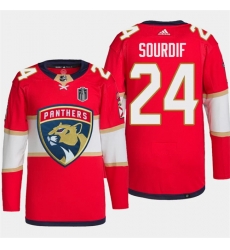 Men Florida Panthers 24 Justin Sourdif Red 2024 Stanley Cup Final Stitched Jersey Men Florida Panthers 24 Justin Sourdif Red 2024 Stanley Cup Final Stitched Jersey