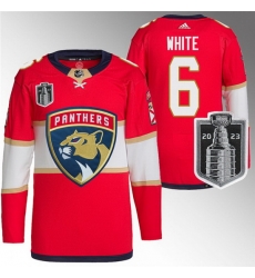 Men Florida Panthers 6 Colin White Red 2023 Stanley Cup Final Stitched Jersey Men Florida Panthers 6 Colin White Red 2023 Stanley Cup Final Stitched Jersey