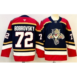 Men Florida Panthers 72 Sergei Bobrovsky Black 2024 25 Home Stitched Hockey Jersey