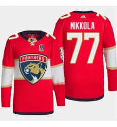Men Florida Panthers 77 Niko Mikkola Red 2024 Stanley Cup Final Patch Stitched Jersey Men Florida Panthers 77 Niko Mikkola Red 2024 Stanley Cup Final Patch Stitched Jersey