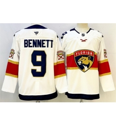 Men Florida Panthers 9 Sam Bennett White 2024 25 Stitched Hockey Jersey Men Florida Panthers 9 Sam Bennett White 2024 25 Stitched Hockey Jersey
