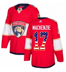 Mens Adidas Florida Panthers 17 Derek MacKenzie Authentic Red USA Flag Fashion NHL Jersey Mens Adidas Florida Panthers 17 Derek MacKenzie Authentic Red USA Flag Fashion NHL Jersey