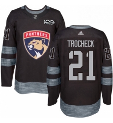 Mens Adidas Florida Panthers 21 Vincent Trocheck Authentic Black 1917 2017 100th Anniversary NHL Jersey Mens Adidas Florida Panthers 21 Vincent Trocheck Authentic Black 1917 2017 100th Anniversary NHL Jersey