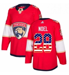 Mens Adidas Florida Panthers 28 Serron Noel Authentic Red USA Flag Fashion NHL Jersey Mens Adidas Florida Panthers 28 Serron Noel Authentic Red USA Flag Fashion NHL Jersey