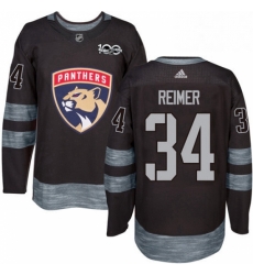 Mens Adidas Florida Panthers 34 James Reimer Authentic Black 1917 2017 100th Anniversary NHL Jersey Mens Adidas Florida Panthers 34 James Reimer Authentic Black 1917 2017 100th Anniversary NHL Jersey