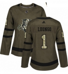 Womens Adidas Florida Panthers 1 Roberto Luongo Authentic Green Salute to Service NHL Jersey Womens Adidas Florida Panthers 1 Roberto Luongo Authentic Green Salute to Service NHL Jersey