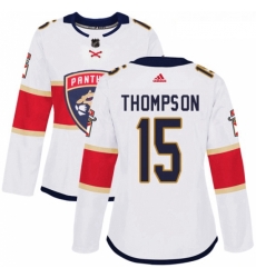 Womens Adidas Florida Panthers 15 Paul Thompson Authentic White Away NHL Jersey Womens Adidas Florida Panthers 15 Paul Thompson Authentic White Away NHL Jersey