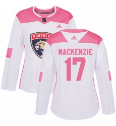 Womens Adidas Florida Panthers 17 Derek MacKenzie Authentic WhitePink Fashion NHL Jersey Womens Adidas Florida Panthers 17 Derek MacKenzie Authentic WhitePink Fashion NHL Jersey