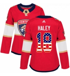 Womens Adidas Florida Panthers 18 Micheal Haley Authentic Red USA Flag Fashion NHL Jersey Womens Adidas Florida Panthers 18 Micheal Haley Authentic Red USA Flag Fashion NHL Jersey