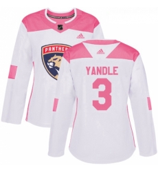 Womens Adidas Florida Panthers 3 Keith Yandle Authentic WhitePink Fashion NHL Jersey Womens Adidas Florida Panthers 3 Keith Yandle Authentic WhitePink Fashion NHL Jersey