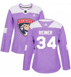 Womens Adidas Florida Panthers 34 James Reimer Authentic Purple Fights Cancer Practice NHL Jersey Womens Adidas Florida Panthers 34 James Reimer Authentic Purple Fights Cancer Practice NHL Jersey