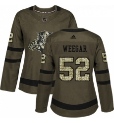 Womens Adidas Florida Panthers 52 MacKenzie Weegar Authentic Green Salute to Service NHL Jersey Womens Adidas Florida Panthers 52 MacKenzie Weegar Authentic Green Salute to Service NHL Jersey