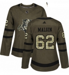 Womens Adidas Florida Panthers 62 Denis Malgin Authentic Green Salute to Service NHL Jersey Womens Adidas Florida Panthers 62 Denis Malgin Authentic Green Salute to Service NHL Jersey