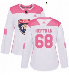 Womens Adidas Florida Panthers 68 Mike Hoffman Authentic White Pink Fashion NHL Jersey Womens Adidas Florida Panthers 68 Mike Hoffman Authentic White Pink Fashion NHL Jersey