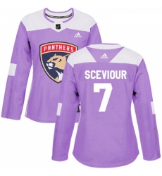 Womens Adidas Florida Panthers 7 Colton Sceviour Authentic Purple Fights Cancer Practice NHL Jersey Womens Adidas Florida Panthers 7 Colton Sceviour Authentic Purple Fights Cancer Practice NHL Jersey