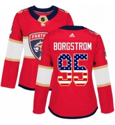 Womens Adidas Florida Panthers 95 Henrik Borgstrom Authentic Red USA Flag Fashion NHL Jersey Womens Adidas Florida Panthers 95 Henrik Borgstrom Authentic Red USA Flag Fashion NHL Jersey