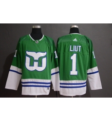 Whalers 1 Mike Liut Green Adidas Jersey Whalers 1 Mike Liut Green Adidas Jersey