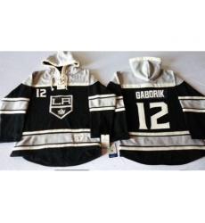 Los Angeles Kings #12 Marian Gaborik Black Sawyer Hooded Sweatshirt Stitched NHL Jersey Los Angeles Kings #12 Marian Gaborik Black Sawyer Hooded Sweatshirt Stitched NHL Jersey