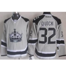 Los Angeles Kings 32 Jonathan Quick Grey NHL Jerseys 2014 New Style Los Angeles Kings 32 Jonathan Quick Grey NHL Jerseys 2014 New Style